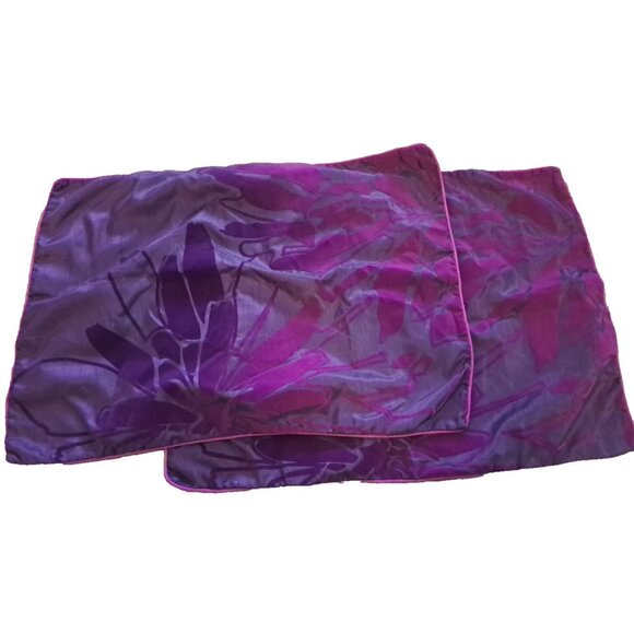Sofia Vergara Pillow Shams 2 Fuschia Pink Purple Floral Elegant Standard - Picture 2 of 5